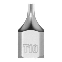 Головка торцевая хромированная ¼” MILWAUKEE укороченная с битой Torx, T10