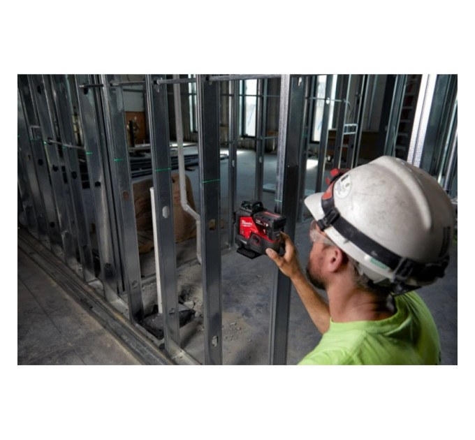 Нивелир лазерный аккумуляторный 3D MILWAUKEE M12 3PL-0C (360˚, зелёный луч)