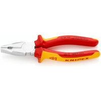 Пассатижи (плоскогубцы) комбинированные Ø13,0мм, 190мм VDE KNIPEX 01 06 190, хромированные