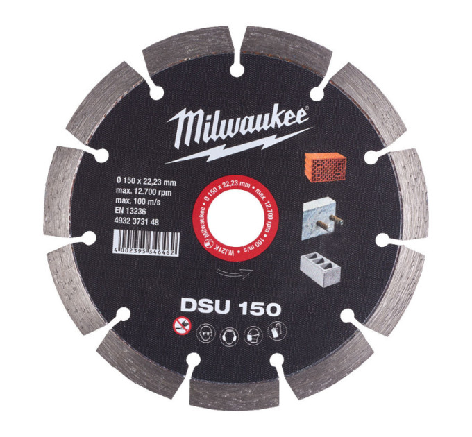 Диск алмазный MILWAUKEE DSU 150, Ø150мм (для штроборезов)