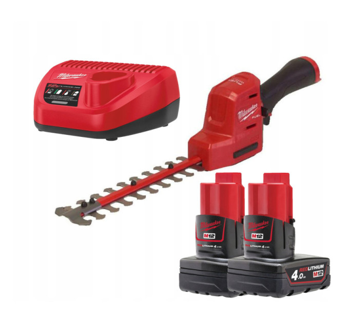 Кусторез аккумуляторный MILWAUKEE (лезвие 20см) M12 FHT20-402 (ЗУ+2акк.Х4Ач)