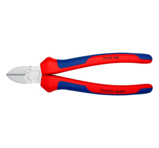 Кусачки боковые (бокорезы), Ø4,0мм, 180мм KNIPEX 70 05 180 SB, хромированные