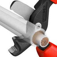 Ножницы для резки кабелей StepCut XL, 120мм², 225мм KNIPEX 95 12 225, фосфатированные