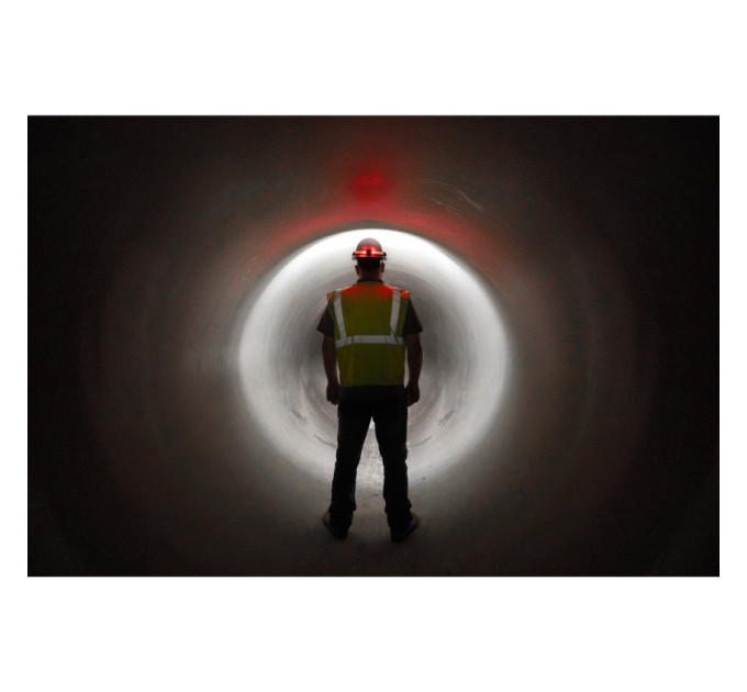 Фонарь светодиодный аккумуляторный налобный (зарядка через USB) MILWAUKEE L4 HL-VIS-301