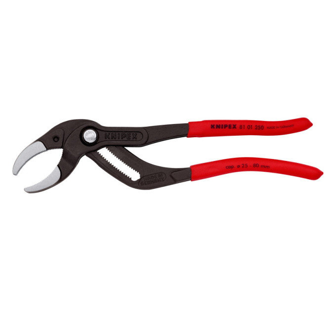 Клещи трубные сантехнические переставные, Ø80мм KNIPEX 81 01 250 SB, фосфатированные