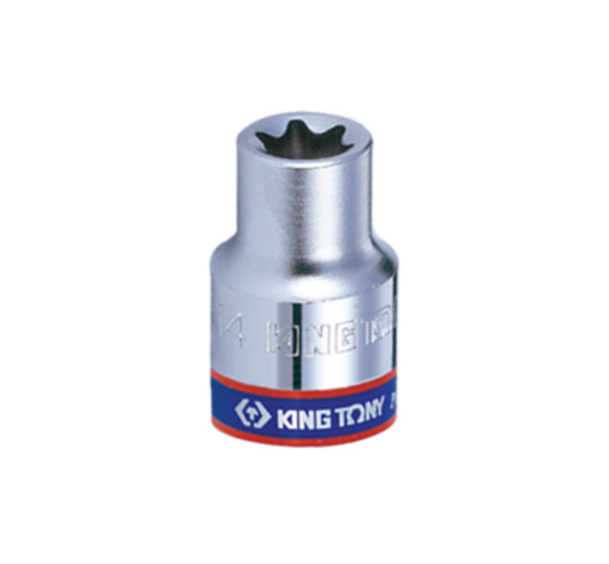 Головка торцевая хромированная TORX Е-стандарт 1/4" KING TONY, E6