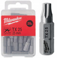 Бита MILWAUKEE, TX25, 25мм, (25шт)