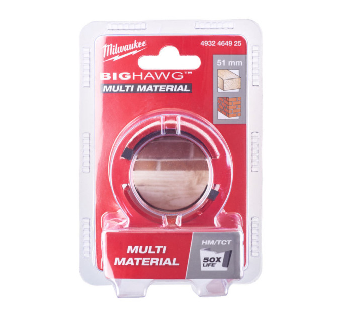 Коронка по мультиматериалам BIG HAWG™ TCT MILWAUKEE, Ø51мм