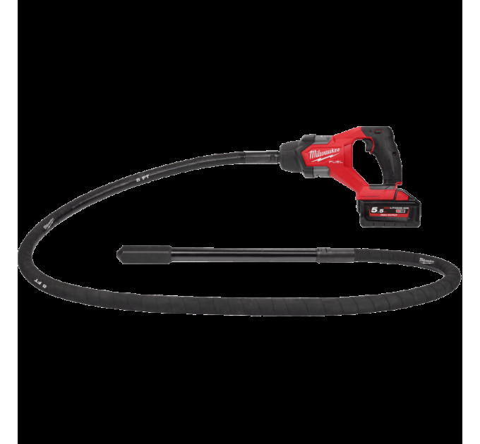 Вибратор погружной аккумуляторный бесщеточный MILWAUKEE M18 FCVN24-551 (2,4м) (ЗУ+1акк.Х5,5Ач)