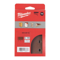 Шліфувальні листи MILWAUKEE, 80x133мм HL, зерно 180, (10шт)