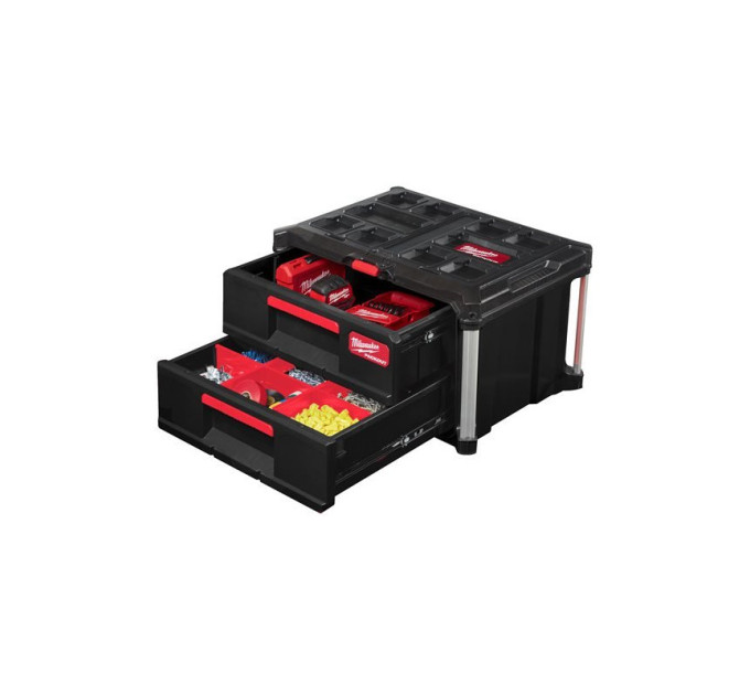 Ящик для инструмента с 2-мя выдвижными отсеками PACKOUT MILWAUKEE DRAWER BOX (560x410х363мм)