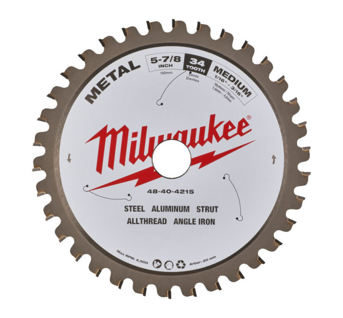 Диск пильный по металлу MILWAUKEE, Ø135х20х1,6мм, 30 зуб.