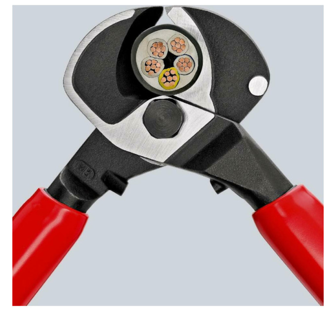 Ножницы для резки кабелей, Ø27мм / 150мм², 500 мм VDE KNIPEX 95 17 500, фосфатированные