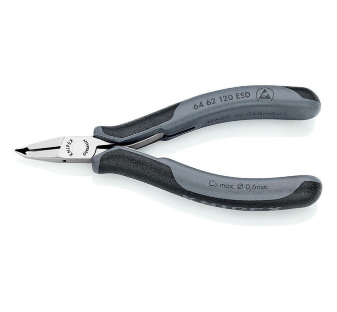 Кусачки торцеві для електроніки KNIPEX 64 62 120 ESD