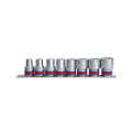 Набор головок 1/2" 8 ед. 6-ти гранные,короткие, дюймовые на планке