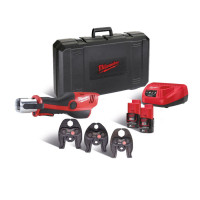 Обтискач гідравлічний акумуляторний для труб MILWAUKEE M12 HPT-202C V-KIT (ЗУ+2акк.Х2Ач+кейс)
