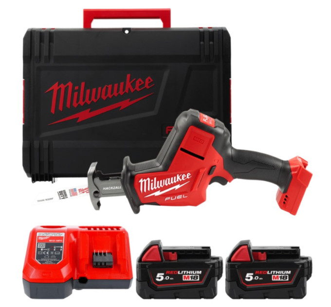 Пила сабельная аккумуляторная бесщеточная MILWAUKEE M18 FHZ-502X (ЗУ+2акк.Х5Ач+HDкейс)