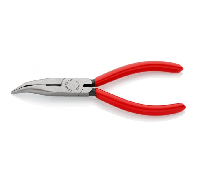 Круглогубцы плоские с режущими кромками, угол 40 °, Ø2,5мм, 160мм KNIPEX 25 21 160, фосфатированные