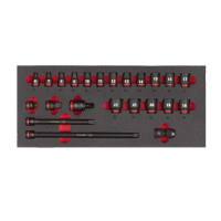 Ложемент з головками ShW 3/8'' STD MILWAUKEE, (23шт) (45х178,5х417мм) для візків