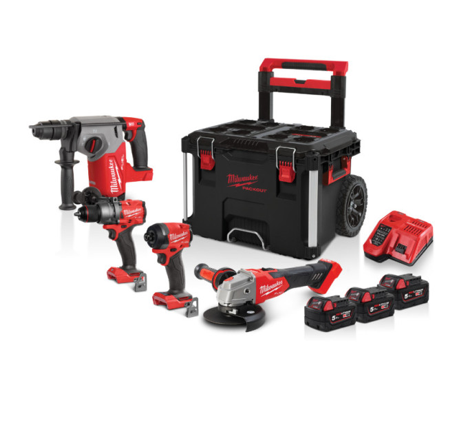 Набор из 4х инструментов аккумуляторных бесщеточных MILWAUKEE M18 FPP4BJ-503P