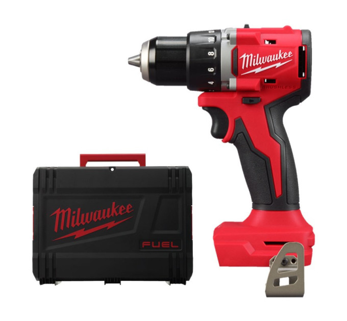 Дриль-шуруповерт акумуляторна безщіткова MILWAUKEE M18 BLDDRC-0X (60Нм) (каркас+HDкейс)