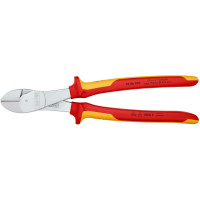 Кусачки боковые (бокорезы) особой мощности, Ø4,6мм, 250мм VDE KNIPEX 74 06 250, хромированные