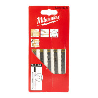 Полотна для лобзика T101BR MILWAUKEE, 75х2, 5мм, (5шт), (зворотний різ)