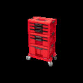 Набор ящиков QBRICK SYSTEM PRO RED DRAWER WORKSHOP SET 6, 2.0 RUHD мобильный шкаф (525x345x885мм)