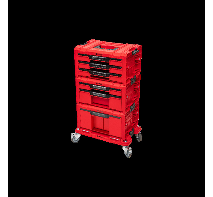Набор ящиков QBRICK SYSTEM PRO RED DRAWER WORKSHOP SET 6, 2.0 RUHD мобильный шкаф (525x345x885мм)