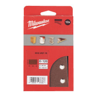Шліфувальні листи MILWAUKEE, 80x133мм HL, зерно 120, (10шт)