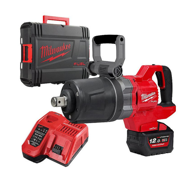 Гайковерт акумуляторний безщітковий MILWAUKEE 1'' (2711Нм) M18 ONEFHIWF1DS-121C, з кільцем (ЗУ+1ак.)