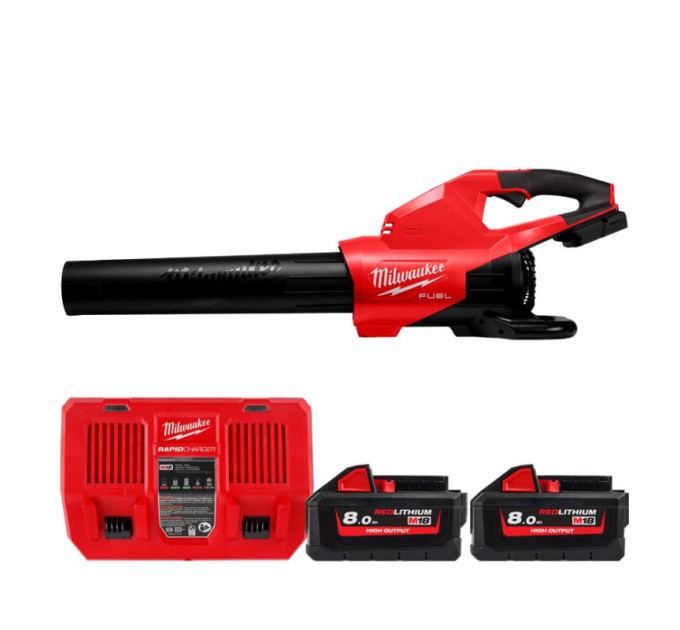 Воздуходувка аккумуляторная бесщёточная MILWAUKEE M18 F2BL-802 (2 Х18В)(ЗУ+2акк.Х8Ач) , (замена на 4
