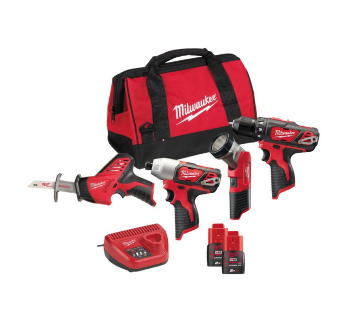 Набір з 3х акумуляторних інструментів MILWAUKEE M12 ВPP4A-202B