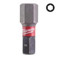 Бита SHOCKWAVE MILWAUKEE, Hex8,0, 25мм, (2шт)