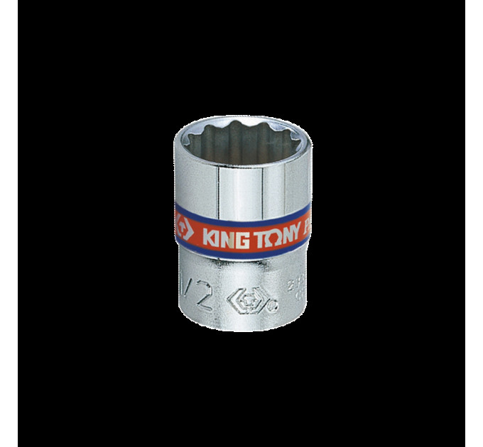Головка торцевая хромированная 1/4" KING TONY, 3/16", (звезда 12 гранн.)