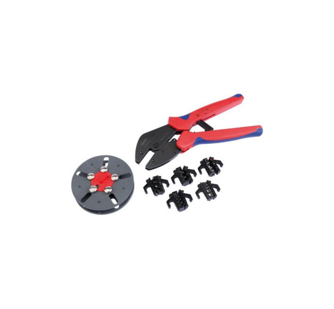 Обжимные клещи с магазином для смены плашек и 5 профилями обжима Knipex MultiCrimp®, 250 мм 97 33 02