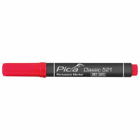 Маркер перманентный Pica 521/40 Classic Permanent Marker Chisel tip, с скошеным носиком, красный