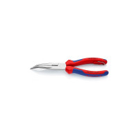 Круглогубцы плоские с режущей кромкой загнутые 40°, Ø3,2мм 200мм KNIPEX 26 25 200, хромиированные