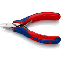 Кусачки боковые (бокорезы) для электроники, Ø0,8мм, 125мм KNIPEX 77 72 115 SB, хромированные