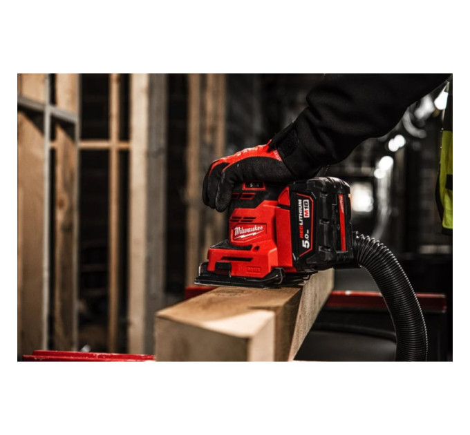 Шліфмашина вібраційна акумуляторна MILWAUKEE M18 BQSS-502B (ЗУ+2акк.Х5Ач+сумка)