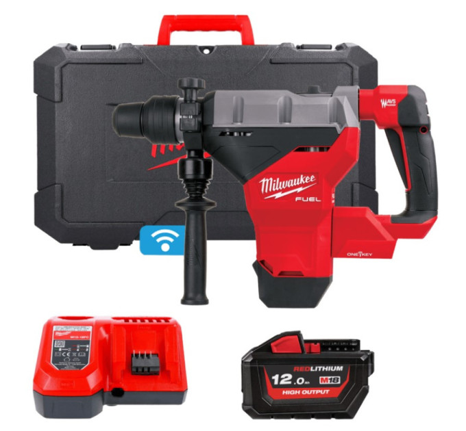 Перфоратор акумуляторний безщітковий SDS-MAX MILWAUKEE M18 FHM-121C (11Дж) (ЗУ+1акк.Х12Ач+кейс) , (