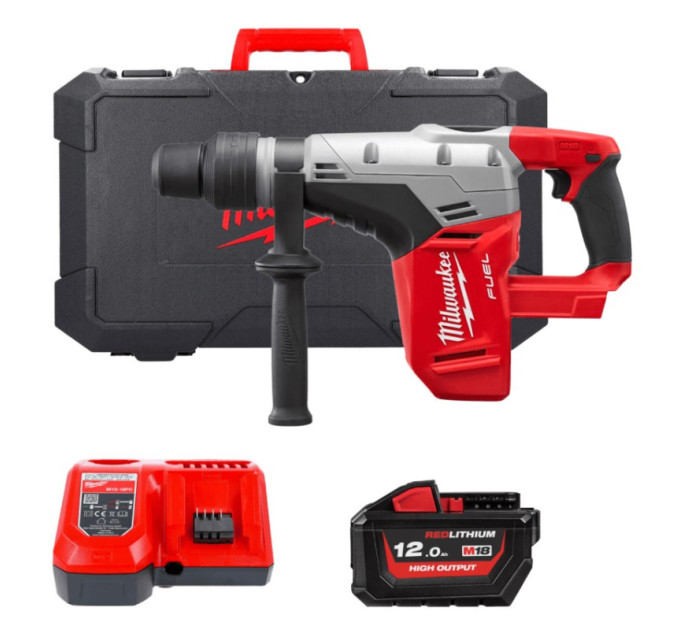 Перфоратор акумуляторний безщітковий SDS-MAX MILWAUKEE M18 CHM-121C (6,0Дж) (ЗУ+1акк.Х12Ач+кейс),