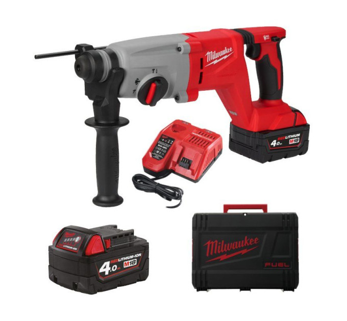 Перфоратор аккумуляторный бесщёточный SDS PLUS MILWAUKEE M18 BLHACD26-402X (2,6 Дж) (ЗУ+2Х4Ач+кейс)