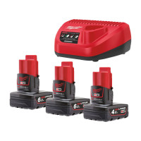 Энергокомплект MILWAUKEE M12 NRGO1-643 (ЗУ С12+2акк.Х6Ач B6+1акк.Х4АчB4) Энергокомплект MILWAUKEE M12 NRGO1-643 (ЗУ С12+2акк.Х6Ач B6+1акк.Х4АчB4)