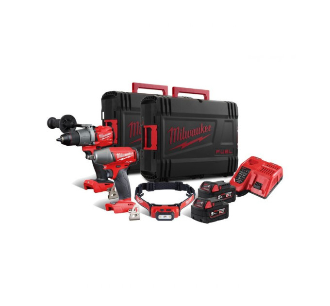 Набір інструментів акумуляторних MILWAUKEE, M18 FPP2C2-502XL (зарядний пристрій, 2 акумулятора M18)
