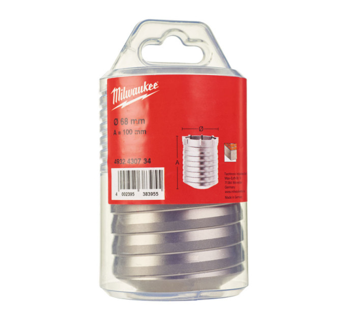 Коронка з бетону SDS-MAX TCT MILWAUKEE, Ø68x100мм