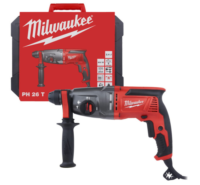 Перфоратор 3-режимный SDS PLUS MILWAUKEE PH 26 T (2,4 Дж)