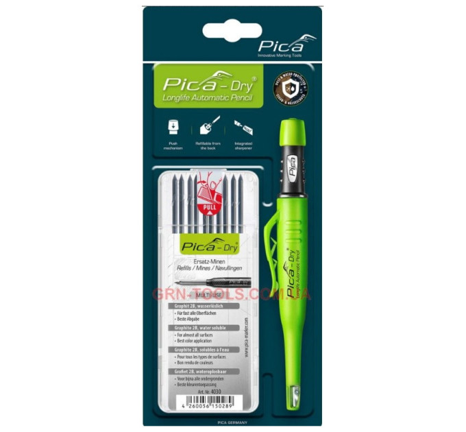 Набор маркировочный PICA Dry 30403 (Карандаш PICA 3030 + Стержни запасные PICA 4030 Bundle Graphite)