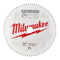 Диск пильный по алюминию PFTE MILWAUKEE, Ø254х30х3,0мм, 80 зуб. Диск пильный по алюминию PFTE MILWAUKEE, Ø254х30х3,0мм, 80 зуб.