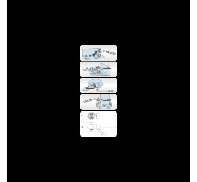 Мультипликатор 1/2"F x 1"M (5:1) усилие 400-2000 Нм